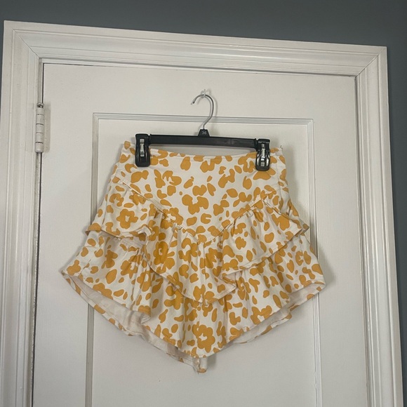MOTHER The Ruffle Skirt in Floral Leopard Size 27 / Size 4 - Picture 2 of 7